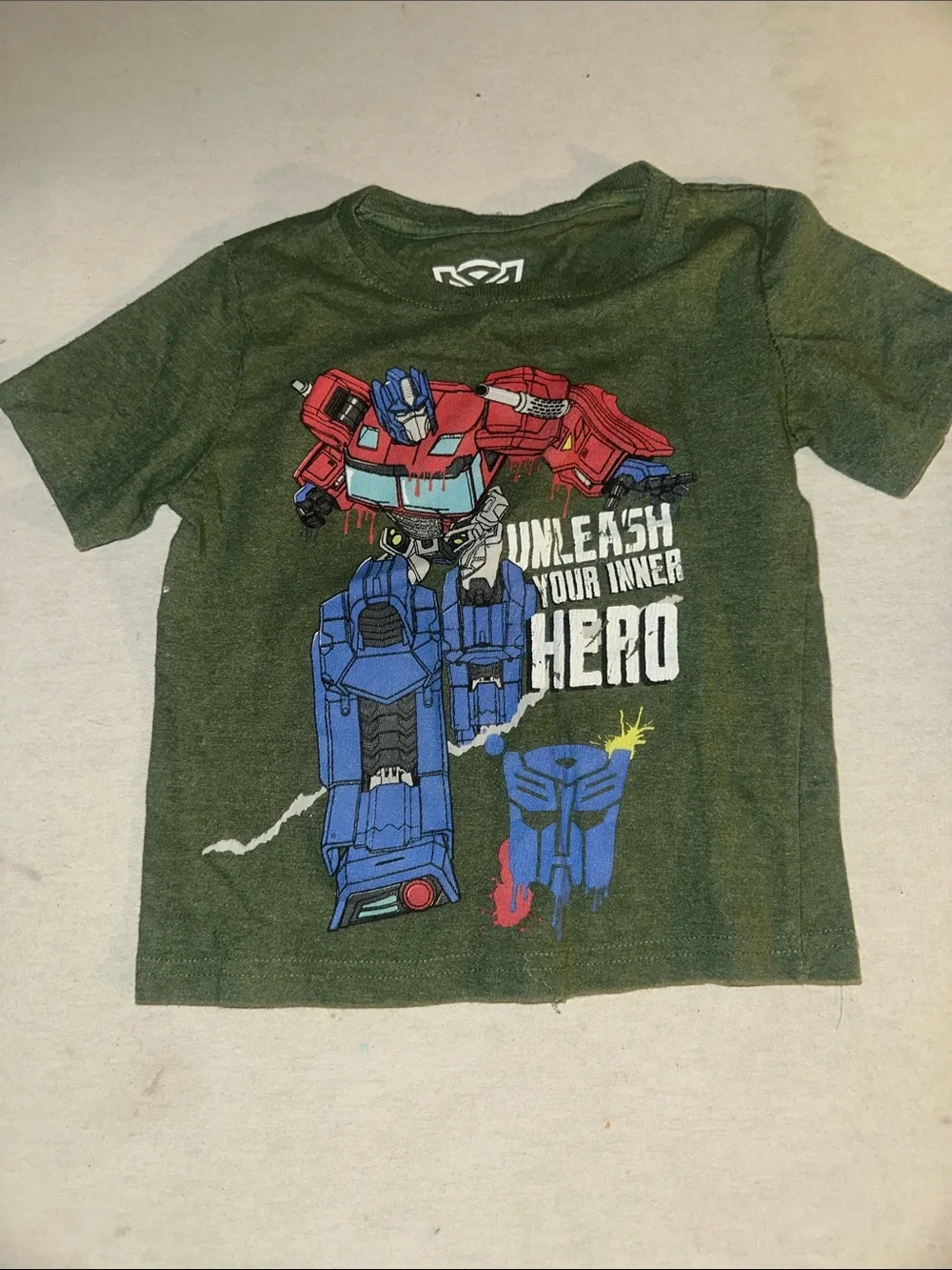 Kids Size 6 Green Boys' Transformer Graphic Tee - 